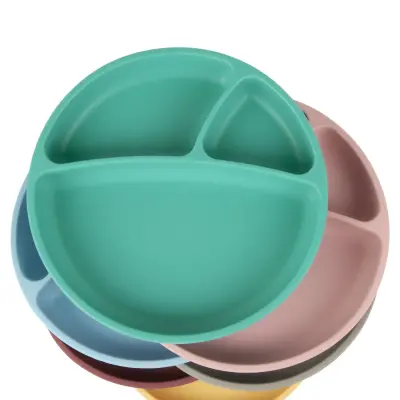 OiOi Porsiyon Vakumlu Mama Tabağı Aqua Green - 2