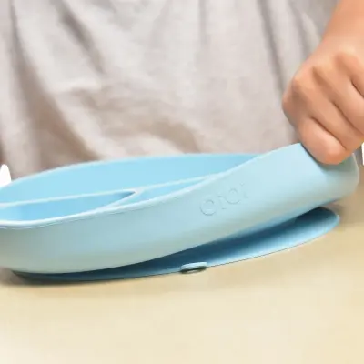 OiOi Porsiyon Vakumlu Mama Tabağı Mineral Blue - 3