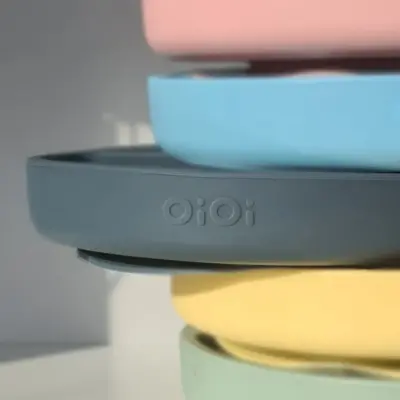 OiOi Porsiyon Vakumlu Mama Tabağı Powder Grey - 6