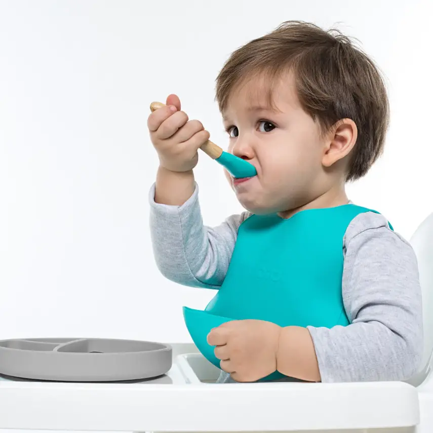 OiOi Porsiyon Vakumlu Mama Tabağı Powder Grey - 3