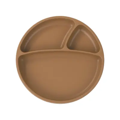 OiOi Porsiyon Vakumlu Mama Tabağı Woody Brown (1)