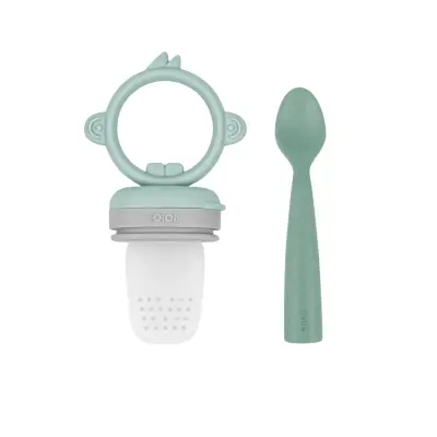 Oioi Püre Meyve Ve Sebze Alıştırıcı, Mama Kaşığı 2li River Green - 1