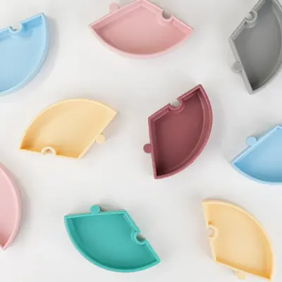 OiOi Puzzle Vakumlu Mama Tabağı Mineral Blue - Powder Grey - 4