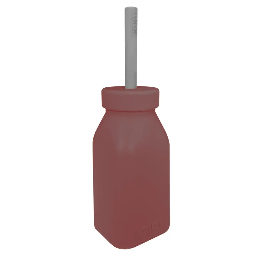 OiOi Şişe + Pipet Velvet Rose - Powder Grey - 1