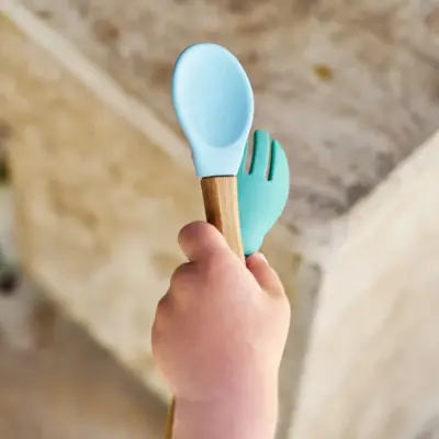 OiOi Tabak Kaşık Çatal Set Deep Blue - 7