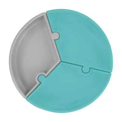 OiOi Yemek Seti Tabak Kaşık Önlük Aqua Green - 2