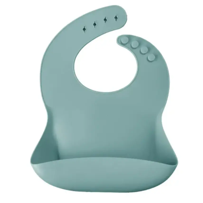 OiOi Yemek Seti Tabak Kaşık Önlük Aqua Green - 5