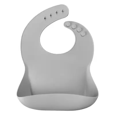 OiOi Yemek Seti Tabak Kaşık Önlük Powder Grey - 4