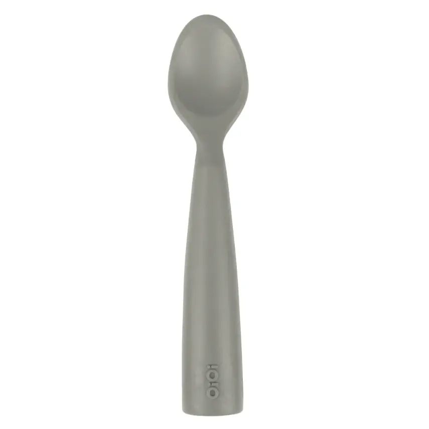 OiOi Yemek Seti Tabak Kaşık Önlük Powder Grey - 7