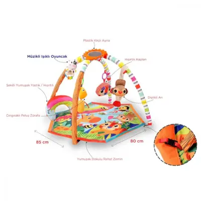 Orman Macerası Aktivite ve Oyun Halısı Sesli Işıklı (1)