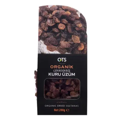 OTS Organik Kuru Üzüm Çekirdeksiz 200 Gr (1)