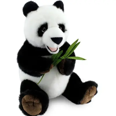 Oturan Bambulu Panda Peluş 30 Cm (1)