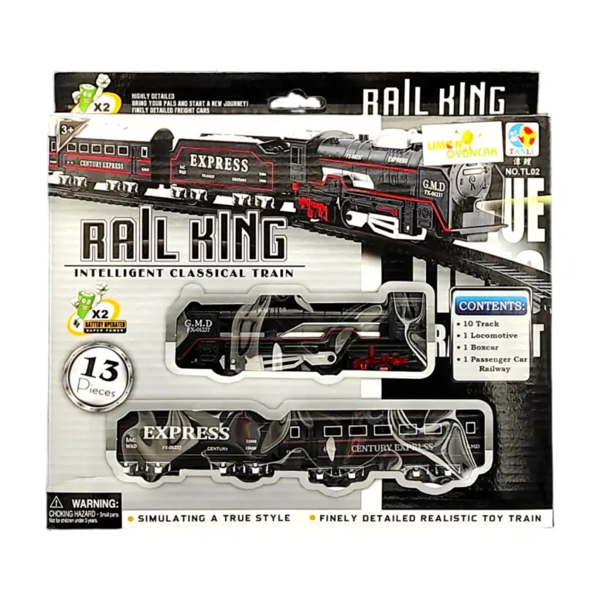 Oyuncak Tren Seti Siyah 13 Parça - 1