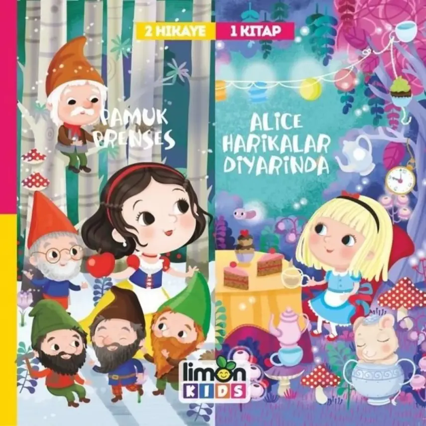 Pamuk Prenses Alice Harikalar Diyarında - 2 Hikaye 1 Kitap - 1