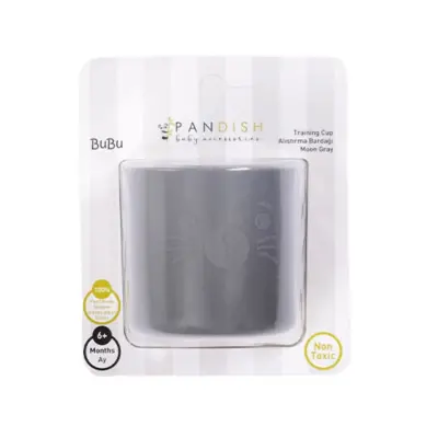 Pandish Bubu Silikon Alıştırma Bardağı Gri (1)