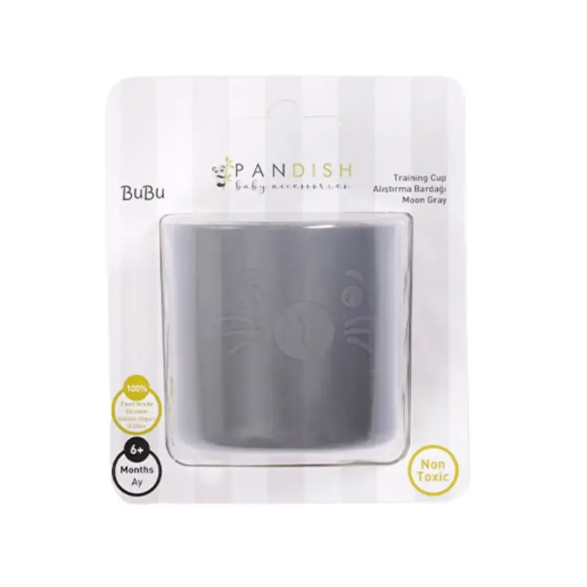 Pandish Bubu Silikon Alıştırma Bardağı Gri - 2