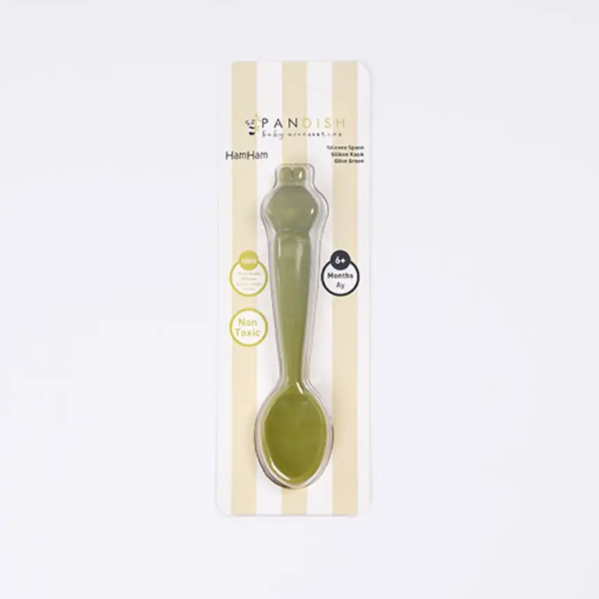 Pandish Hamham Silikon Kaşık Yeşil - 2