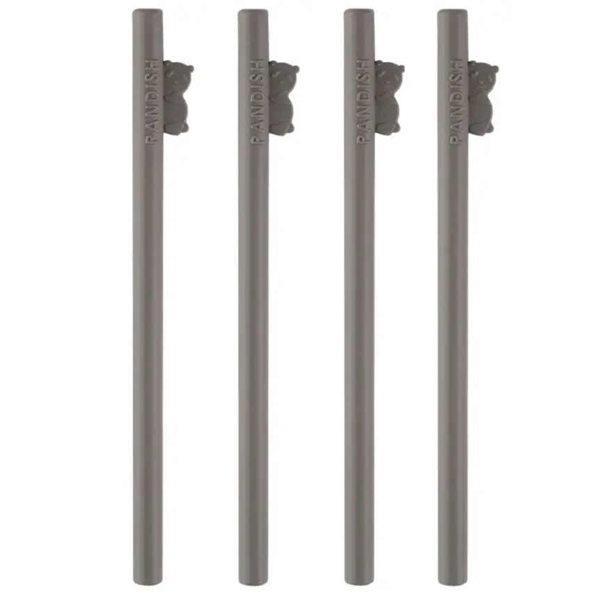 Pandish Hüphüp Silikon Pipet 4lü Gri - 1