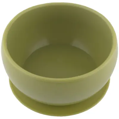 Pandish Kitten Vakum Tabanlı Kapaklı Silikon Kase Yeşil (1)