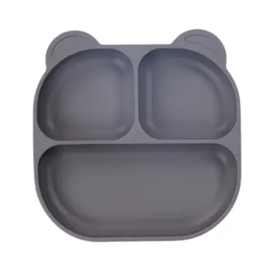 Pandish Mamma Vakum Tabanlı Silikon Mama Tabağı Gri