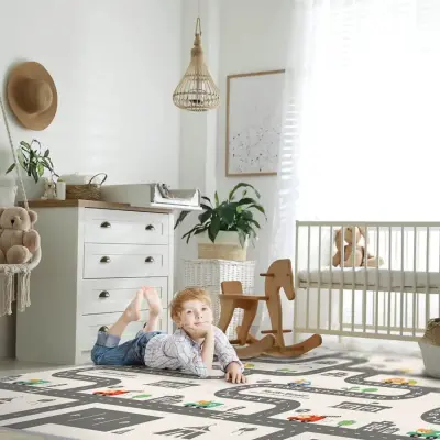 Parklon Filler Ve Yol Çift Taraflı Bebek Oyun Halısı 200x150x1.5 cm (1)