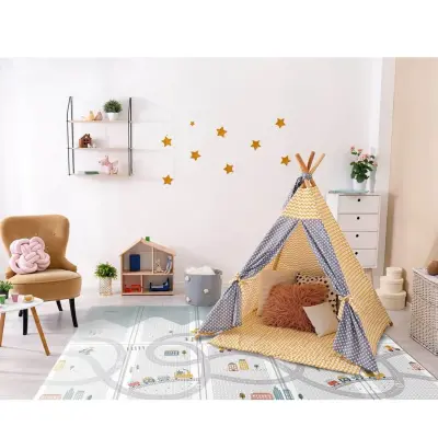 Parklon Mutlu Seyehat Katlanabilir Bebek Oyun Halısı 140x200x1 cm - 10