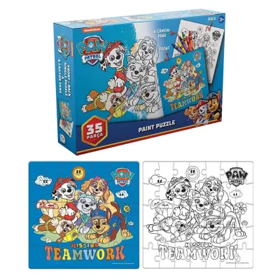 Paw Patrol Boyamalı Puzzle 35 Parça