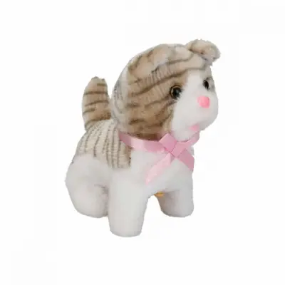Peluş Sevimli Kedicik Hareketli Sesli Gri - 3