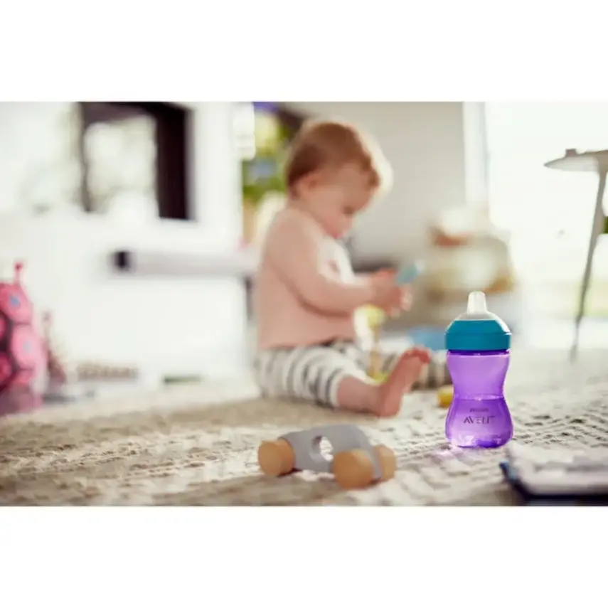 Philips Avent 74SCF802/02 Yumuşak Uçlu Bardak Mor 300 ml - 4