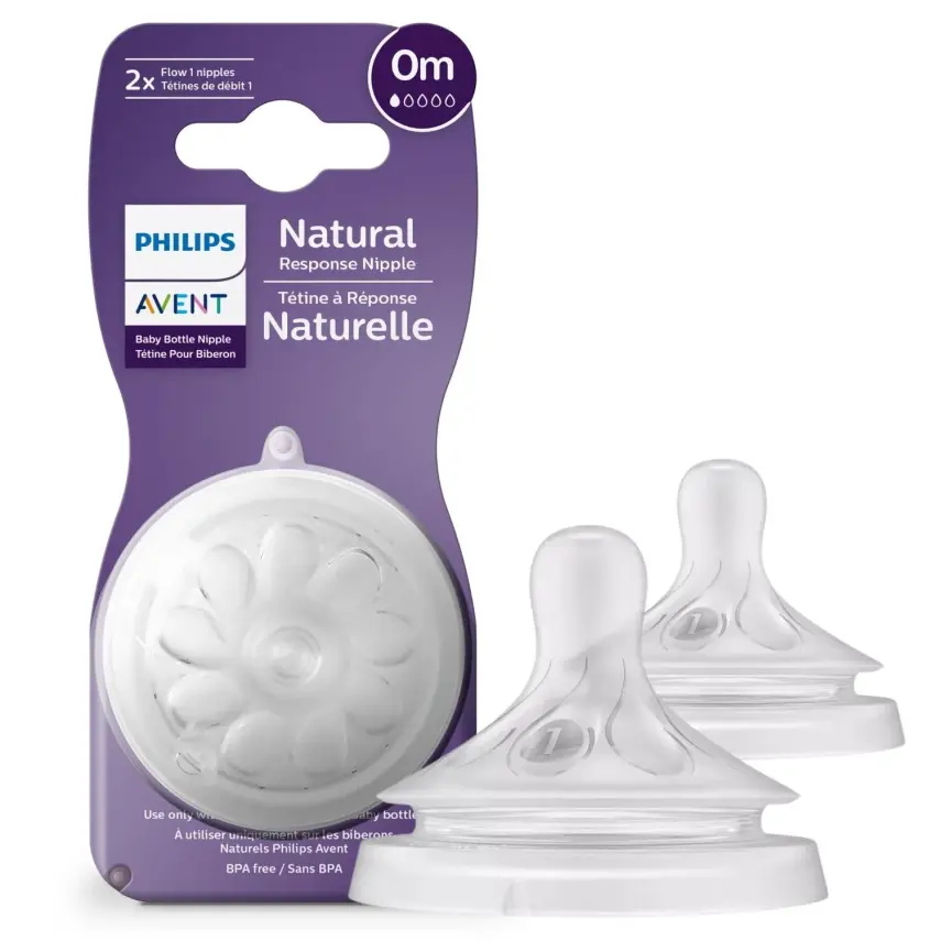 Philips Avent Doğal Tepkili Biberon Emziği 2li 1 Numara 0 Ay - 1