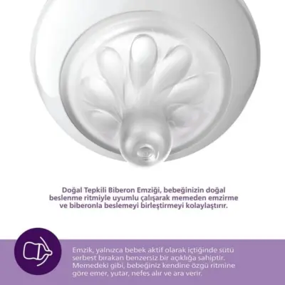 Philips Avent Doğal Tepkili Biberon Emziği 2li 2 Numara 0+ Ay (1)