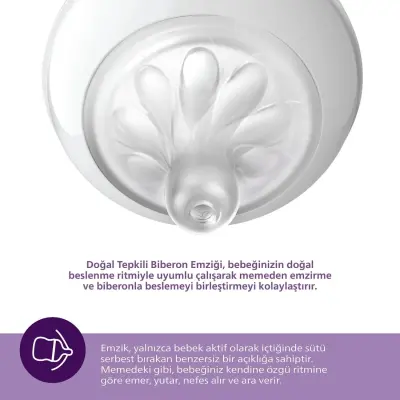 Philips Avent Doğal Tepkili Biberon Emziği 2li 3 Numara 1+ Ay - 14