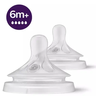 Philips Avent Doğal Tepkili Biberon Emziği 2li 5 Numara 6+ Ay - 9