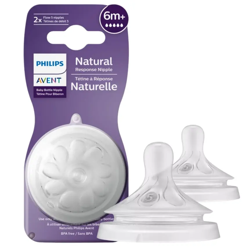 Philips Avent Doğal Tepkili Biberon Emziği 2li 5 Numara 6+ Ay - 1