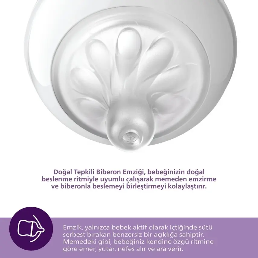 Philips Avent Doğal Tepkili Biberon Emziği 2li 6 Numara 6+ Ay - 32
