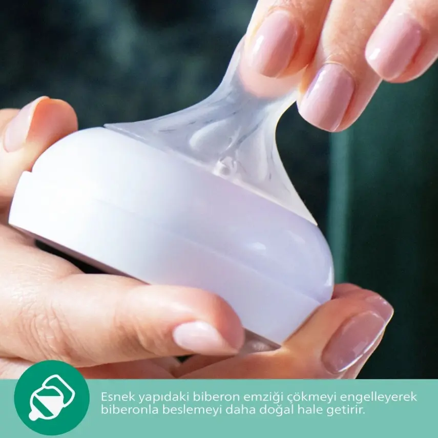 Philips Avent Doğal Tepkili Cam Biberon 240ml 1+ Ay - 13