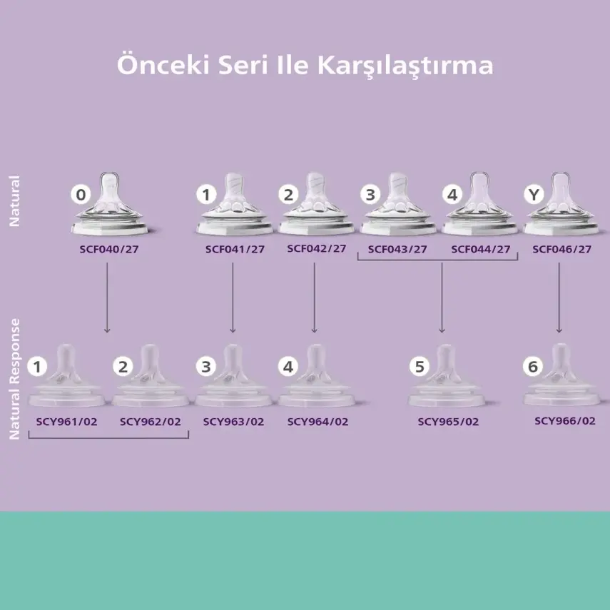 Philips Avent Doğal Tepkili Cam Biberon 240ml 1+ Ay - 38