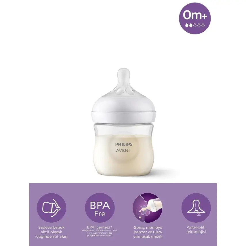 Philips Avent Doğal Tepkili  PP Biberon 125ml 0+ Ay - 36