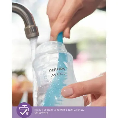 Philips Avent Doğal Tepkili PP Biberon 260 ml 1+ Ay Mavi - 14