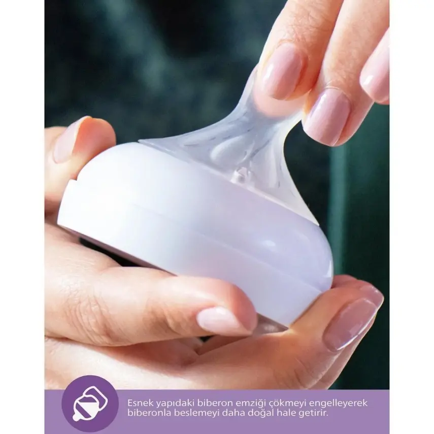 Philips Avent Doğal Tepkili PP Biberon 260 ml 1+ Ay Mavi - 20
