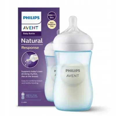 Philips Avent Doğal Tepkili PP Biberon 260 ml 1+ Ay Mavi - 3