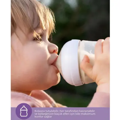 Philips Avent Doğal Tepkili PP Biberon 260 ml 1+ Ay Mavi - 4