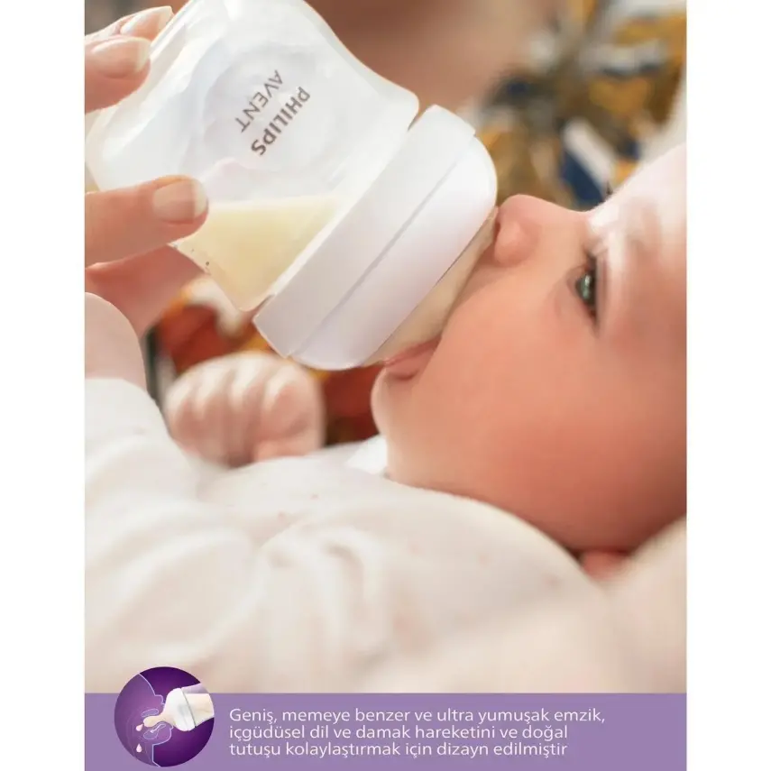 Philips Avent Doğal Tepkili PP Biberon 260 ml 1+ Ay Mavi - 18