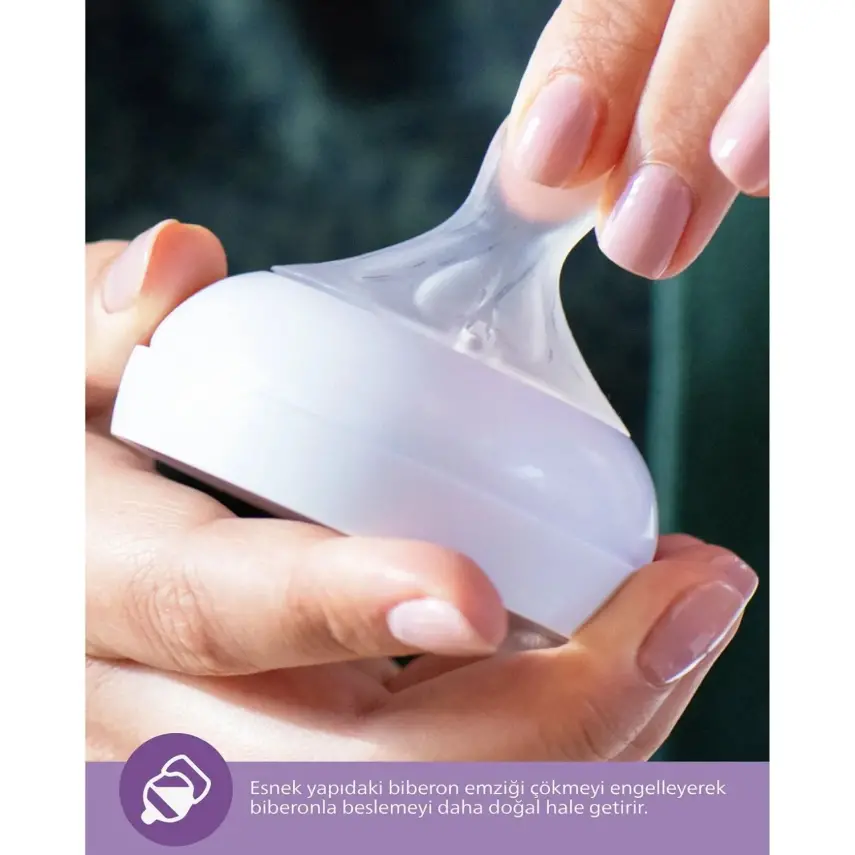 Philips Avent Doğal Tepkili PP Biberon 260ml 1+ Ay Pembe - 17