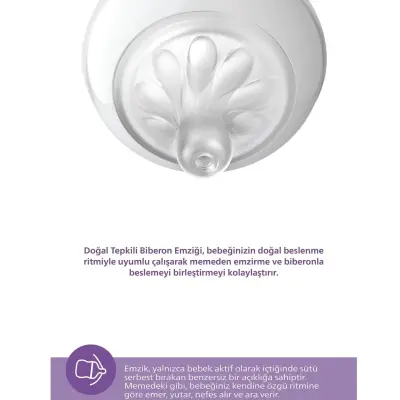 Philips Avent Doğal Tepkili PP Biberon 260ml 1+ Ay Pembe - 22
