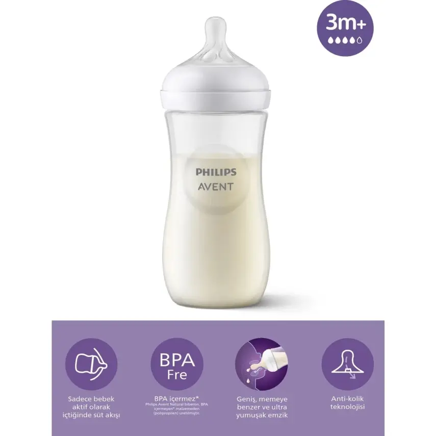 Philips Avent Doğal Tepkili PP Biberon 330ml 3+ Ay - 29