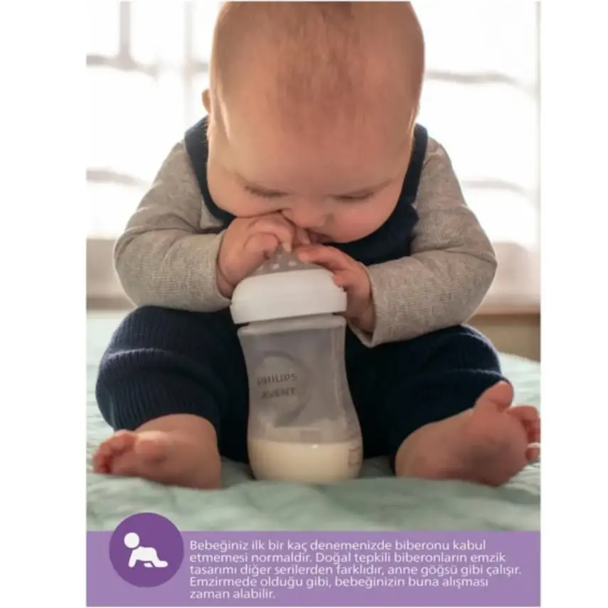 Philips Avent Doğal Tepkili PP Biberon Seti 2li 125ml 0+ Ay - 13