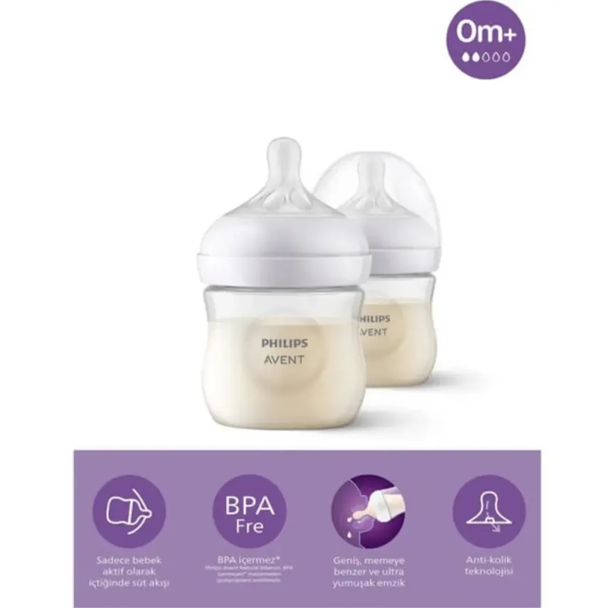 Philips Avent Doğal Tepkili PP Biberon Seti 2li 125ml 0+ Ay - 2
