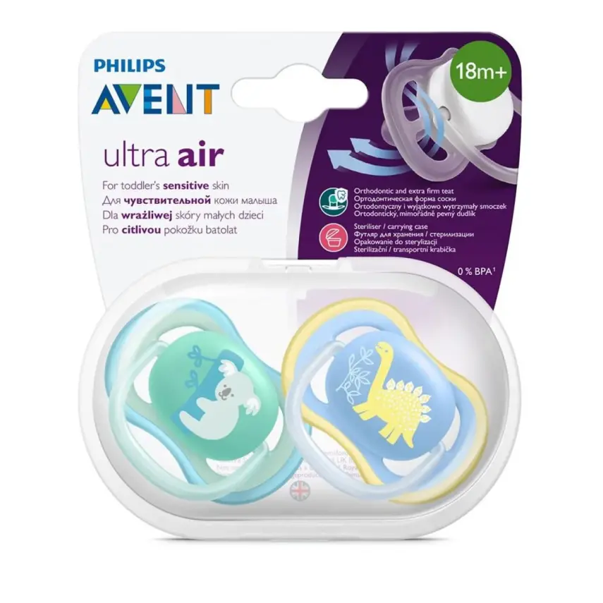 Philips Avent SCF349/11 Ultra Air Silikon Emzik 18+ Ay Erkek - 1