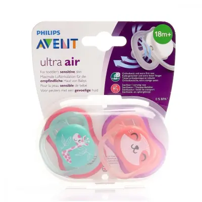 Philips Avent SCF349/12 Ultra Air Silikon Emzik 18+ Ay Kız - 4